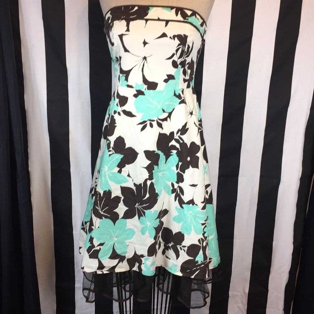 City triangles strapless floral dress sz 9